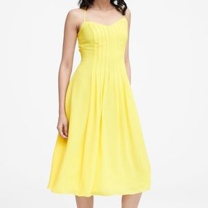 Banana Republic pintuck midi dress